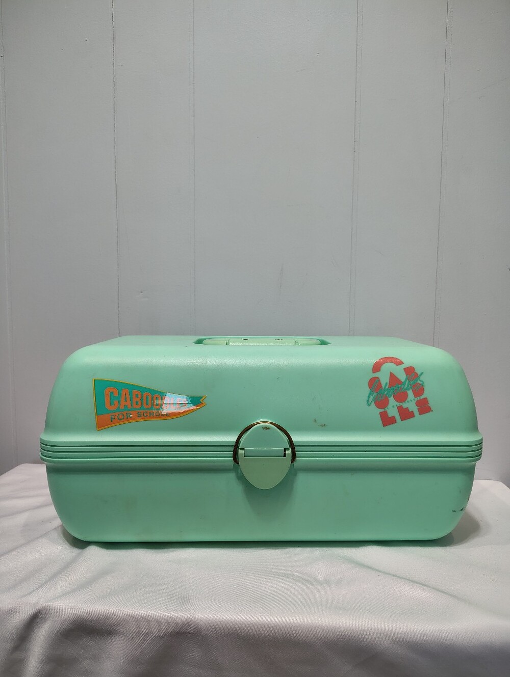 Caboodles Mint Green Makeup‎ Case Organizer 80s 90s Retro Vintage